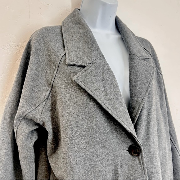 EVERLANE The Dream Coat Ponte Knit Oversized Gray Jacket Size M - Picture 8 of 13
